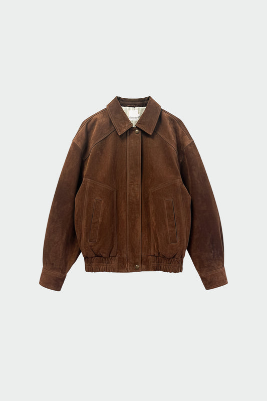 LEATHER BOMBER JACKET