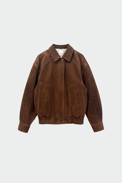 LEATHER BOMBER JACKET