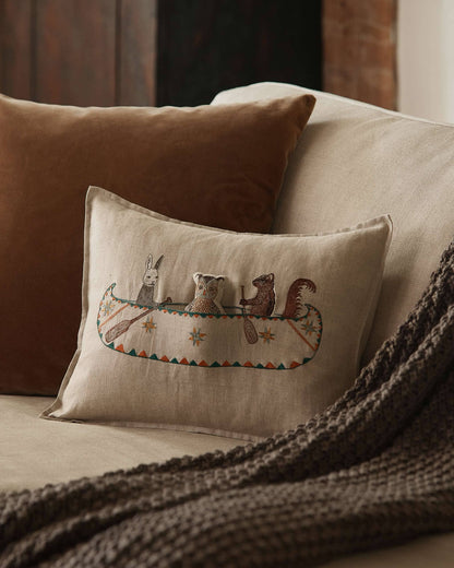 Friends Canoe Pocket Pillow with Down Insert