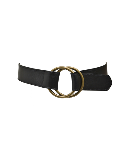 Josie Belt – Black | Two-Ring Closure | One Size
