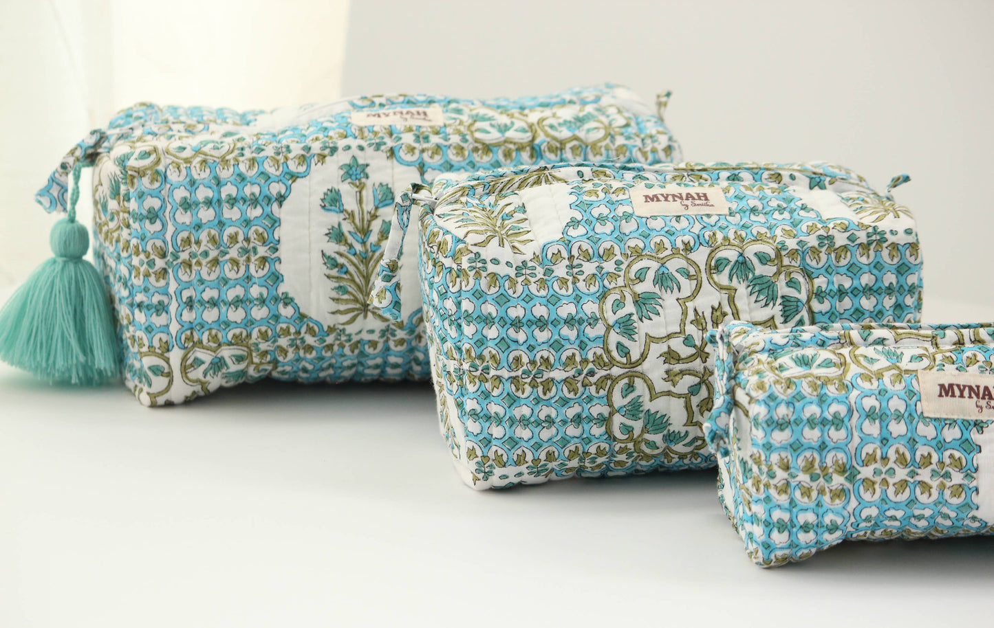 Moroccan tile print travel/makeup/organizer/bag-Set of 3