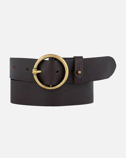 Vintage Full-Grain Leather Belt for Women