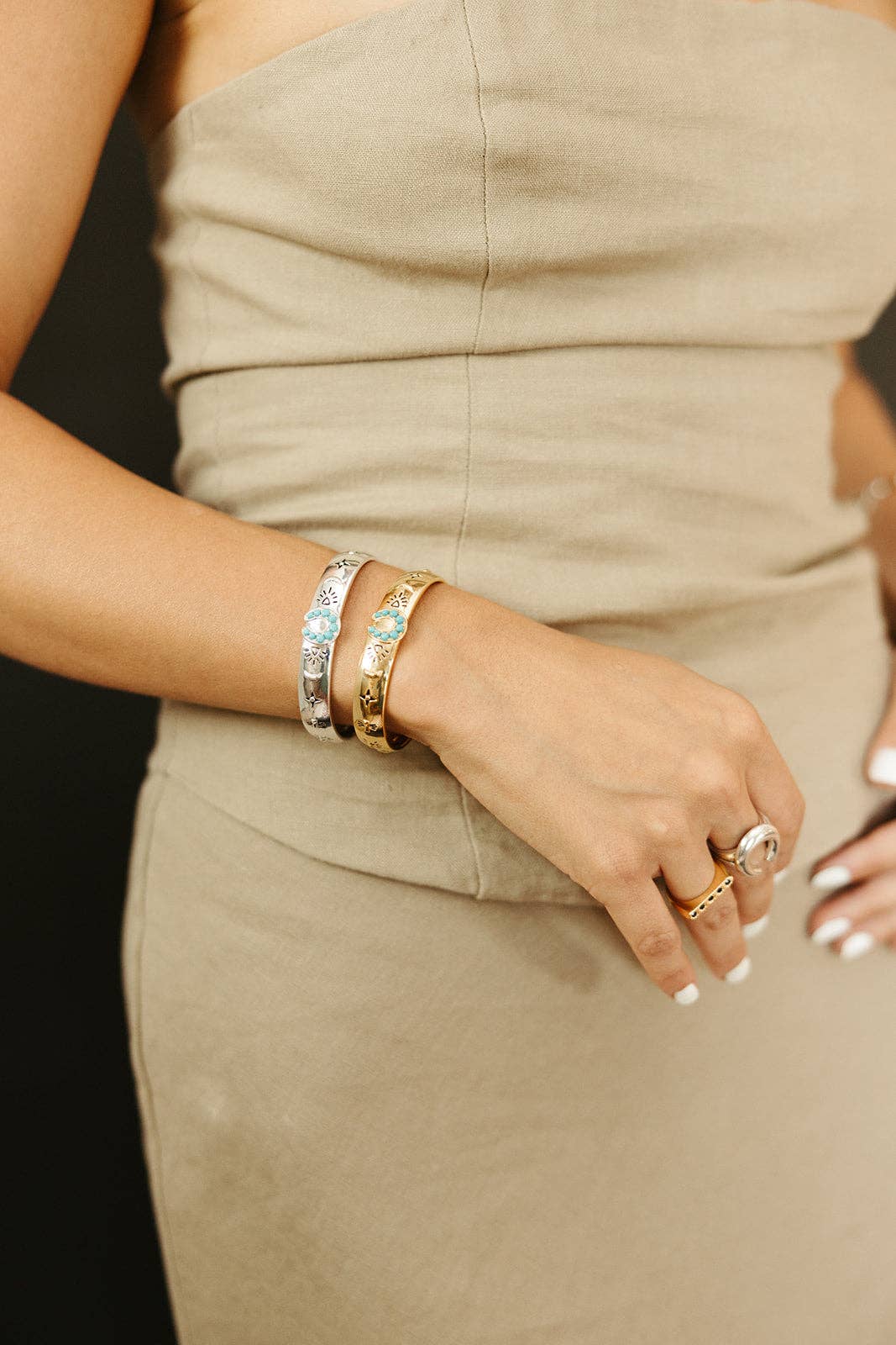 Lucky Stars Cuff Bracelet - Silver