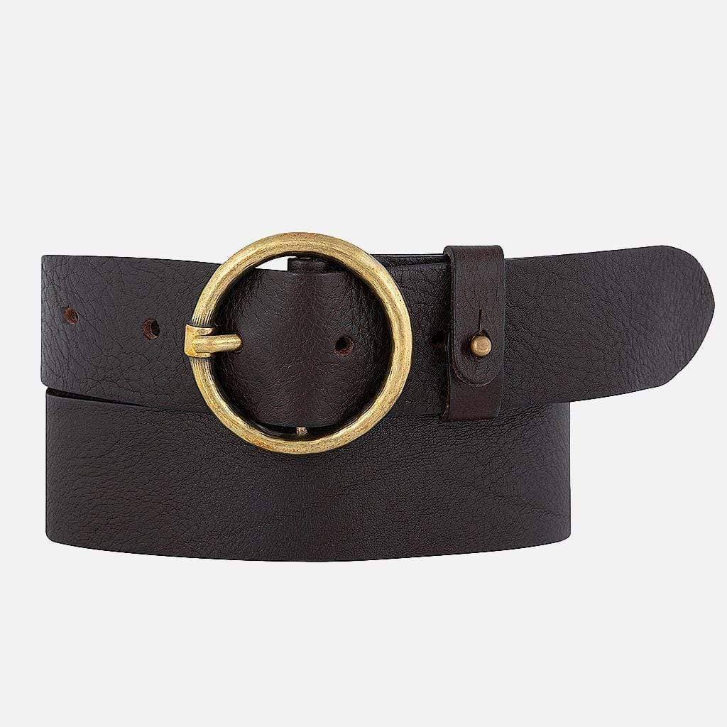 Vintage Full-Grain Leather Belt for Women