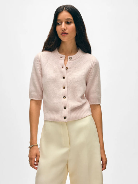 Lightweight Elbow Sleeve Cashmere Cardigan
