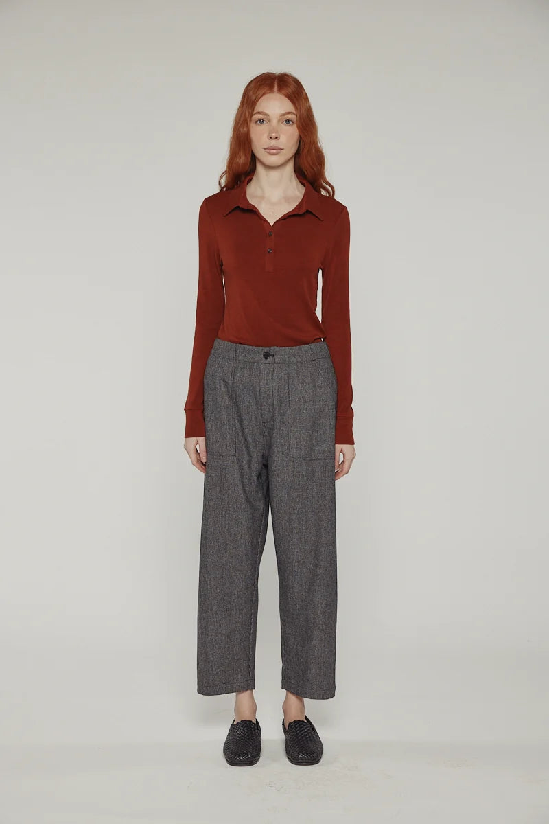 Amente wool-blend herringbone trousers