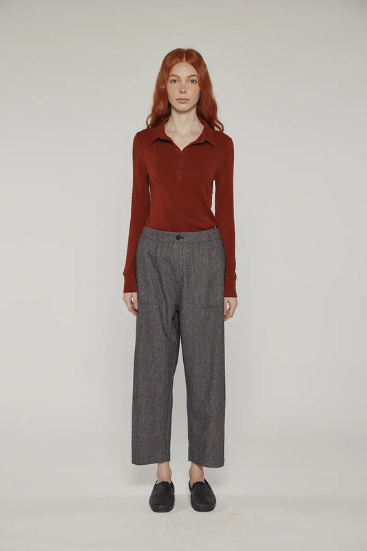 Amente wool-blend herringbone trousers