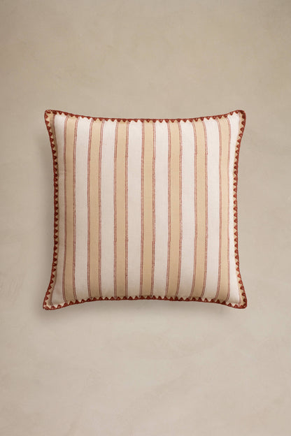 Linen Heritage Stripe Throw Pillow