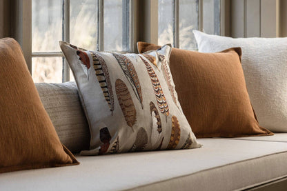 Falling Feathers Pillow with Down Insert