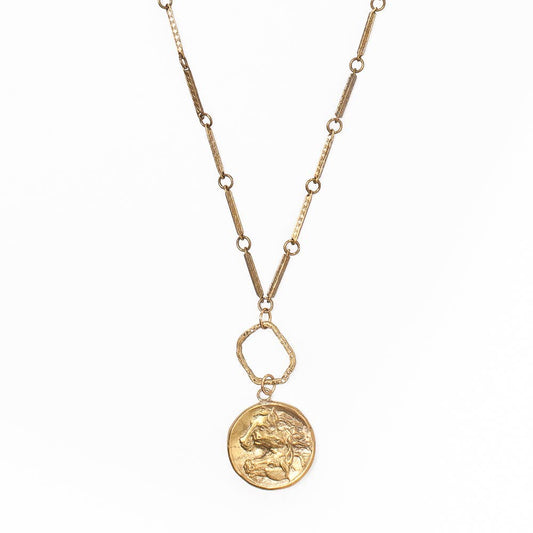 Horses Coin Circle Necklace 