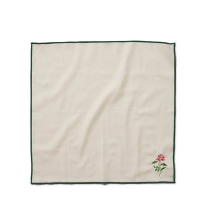 Garden Study Embroidered Cotton Napkins, Assorted Set of 4