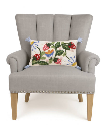 Strawberry Garden Tufted Hook Pillow