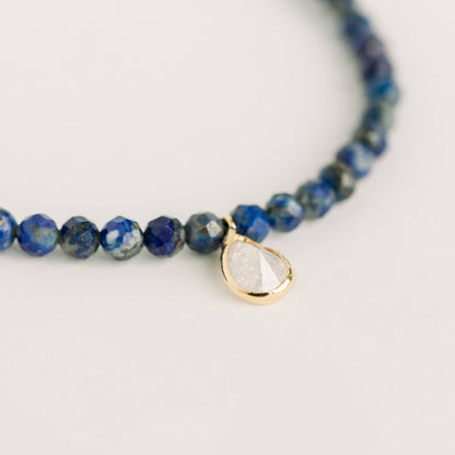 Posh Mini Beaded Bracelet Lapis Lazuli