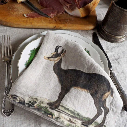 Wild Animals Linen Dinner Napkins