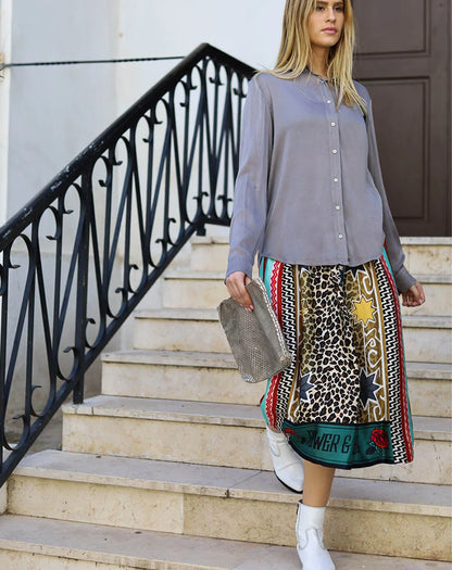 Me369 Hailey Printed Skirt