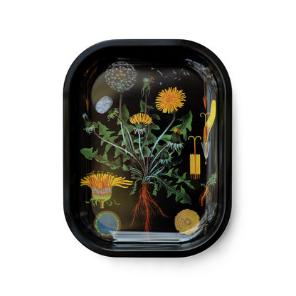 Metal Botanical Dandelion Trinket Tray