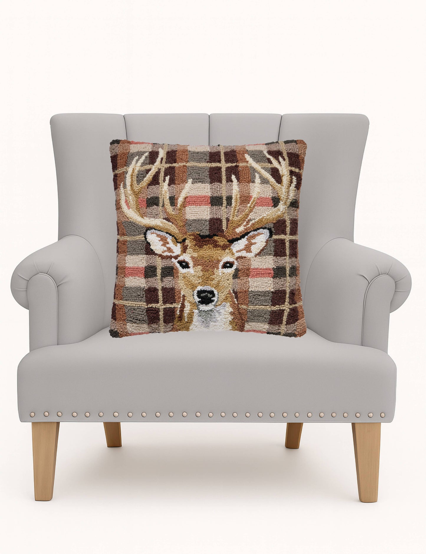 Deer Tartan Hook Pillow