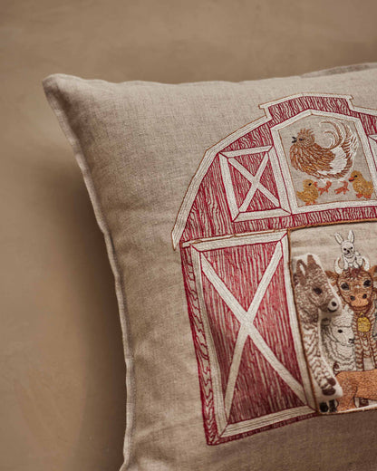 Red Barn Pocket Pillow