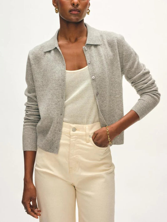 Cashmere Collard Longsleeve Cardigan