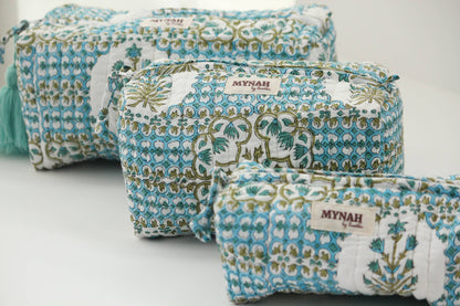 Moroccan tile print travel/makeup/organizer/bag-Set of 3