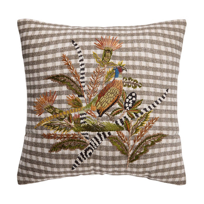 Harvest Pheasant Embroidered Pillow