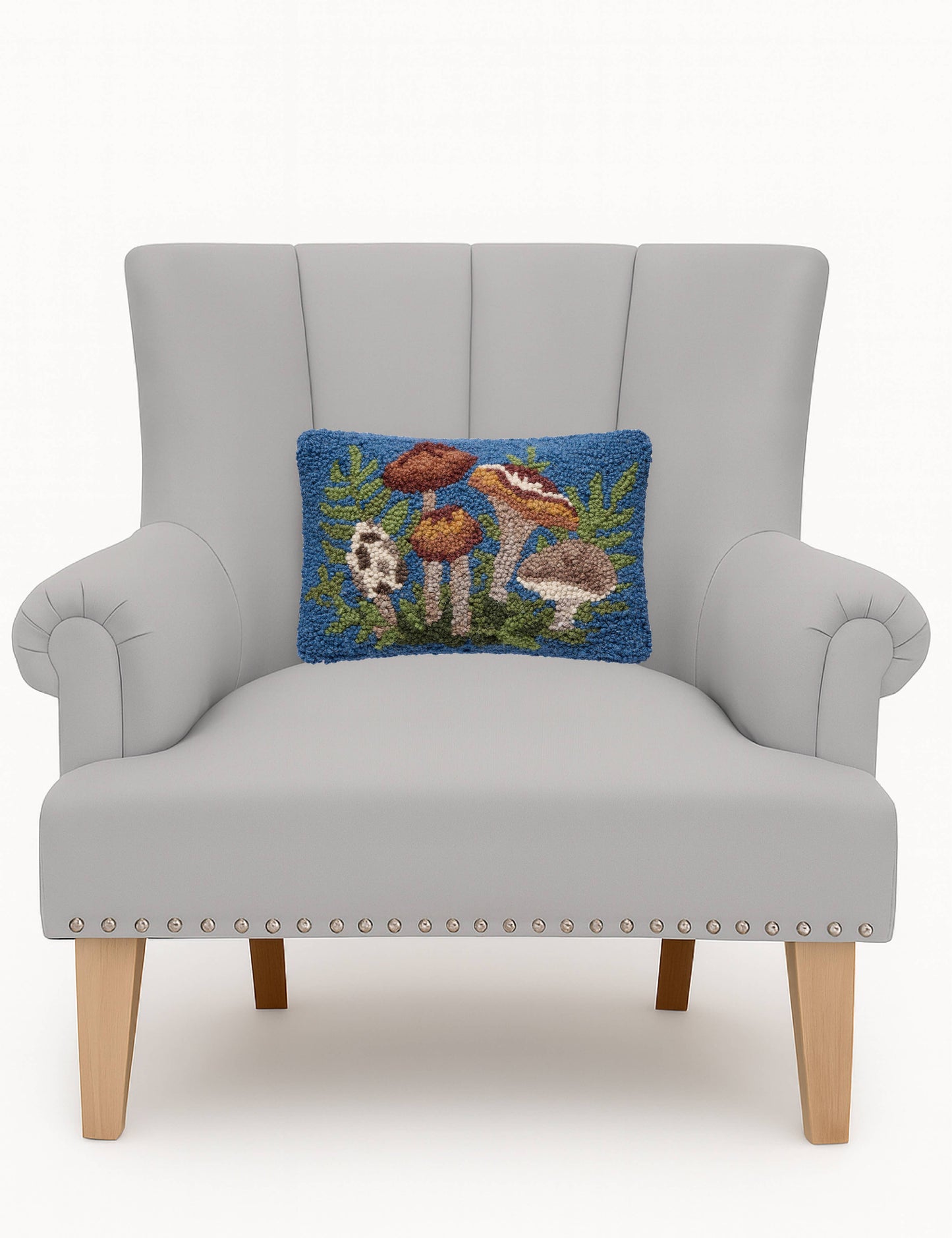 Mushrooms Hook Pillow 8x12