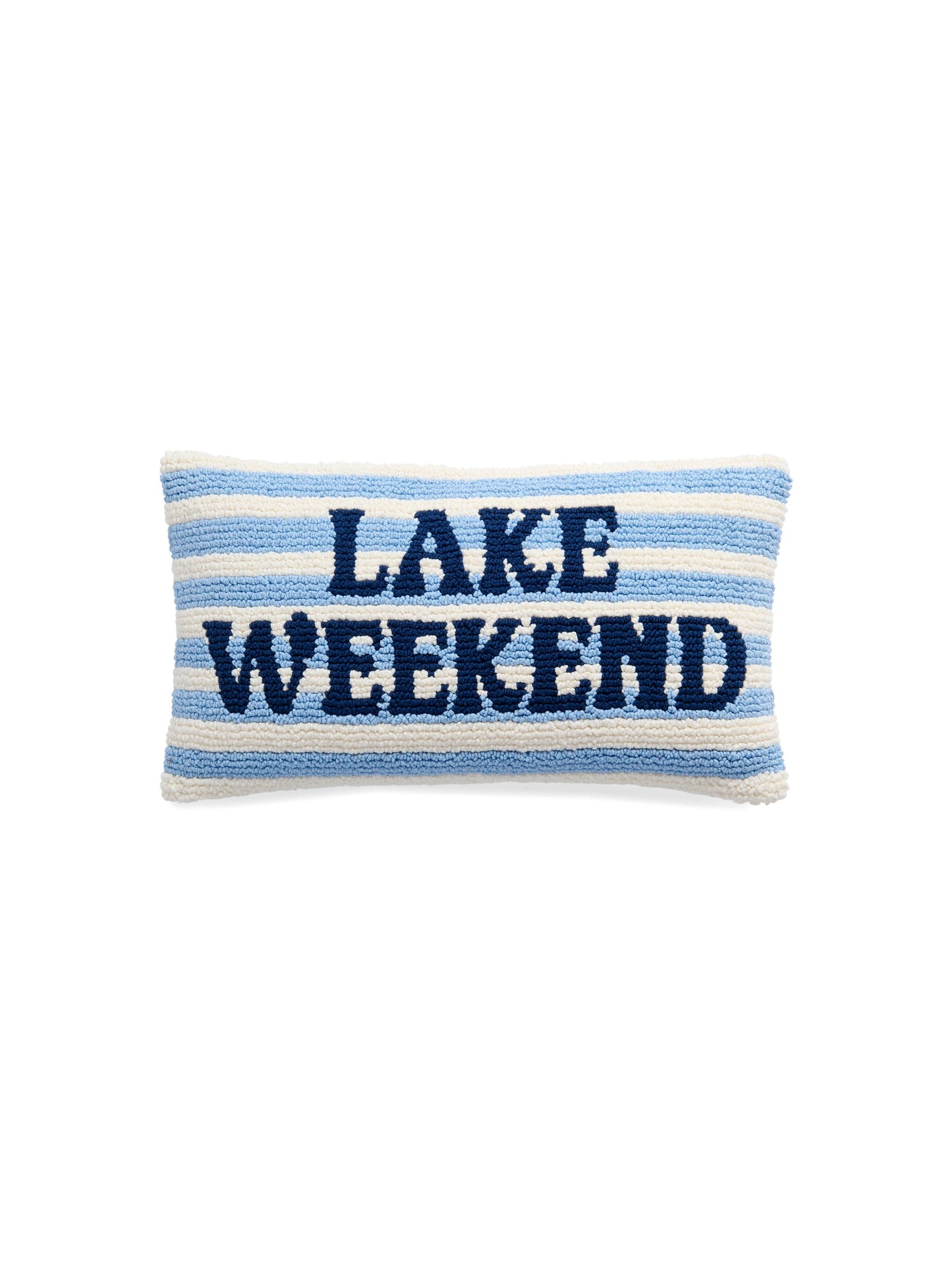 "LAKE WEEKEND" Throw Pillow 18"x10"