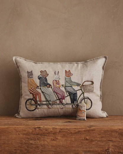 Tandem Bike Pocket Pillow with Down Insert