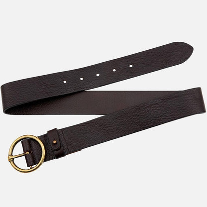 Vintage Full-Grain Leather Belt for Women