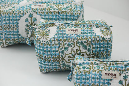 Moroccan tile print travel/makeup/organizer/bag-Set of 3