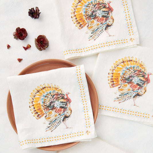 Turkey Linen Dinner Napkins