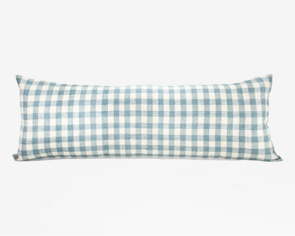 Reva Check - Mist Pillow with Down Insert