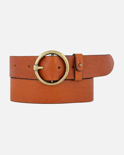 Vintage Full-Grain Leather Belt for Women