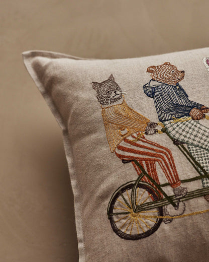 Tandem Bike Pocket Pillow with Down Insert