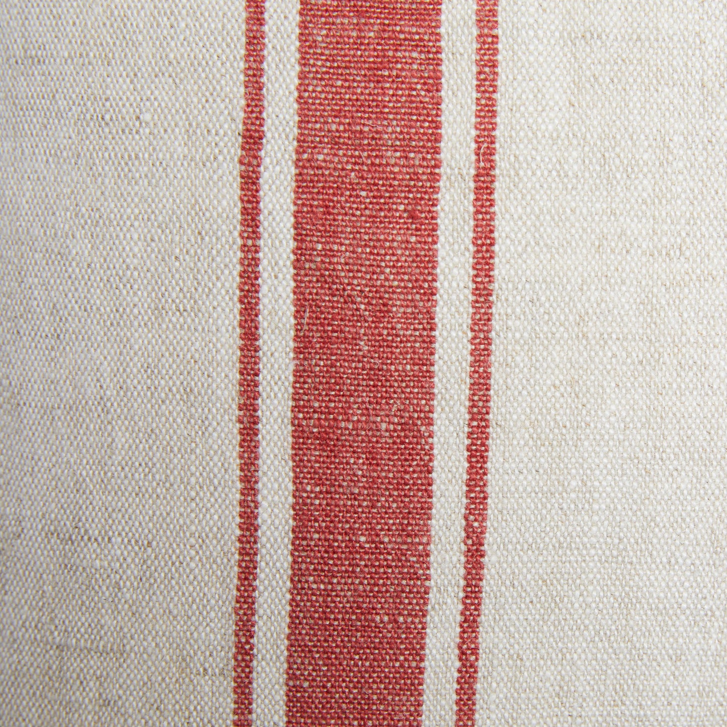 Marseille Stripe Throw Pillow in Red Natural 22"x22"