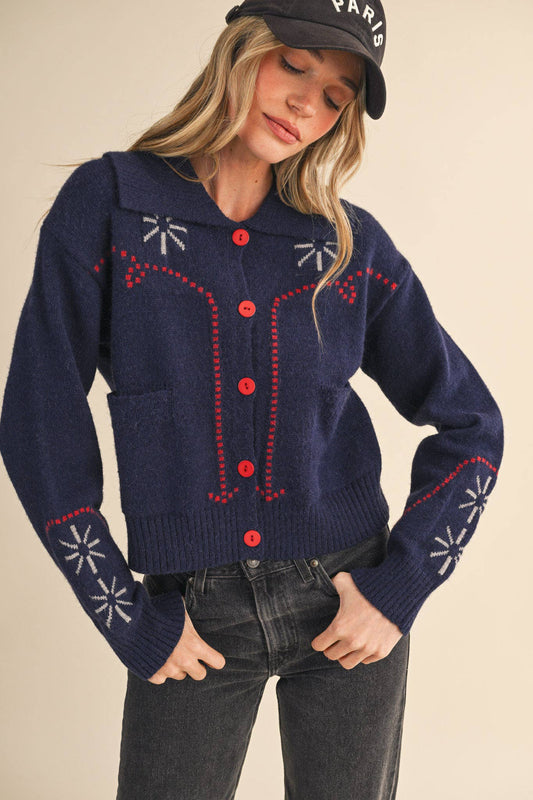 Wester Design Sweater Cardigan