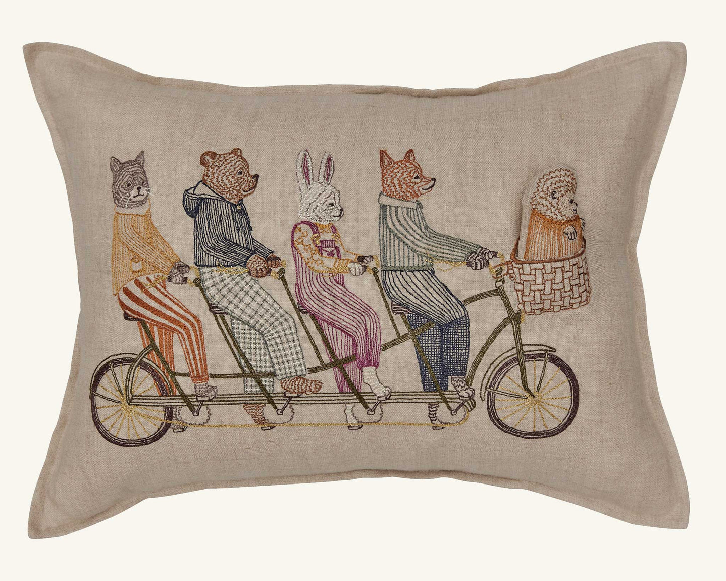 Tandem Bike Pocket Pillow with Down Insert