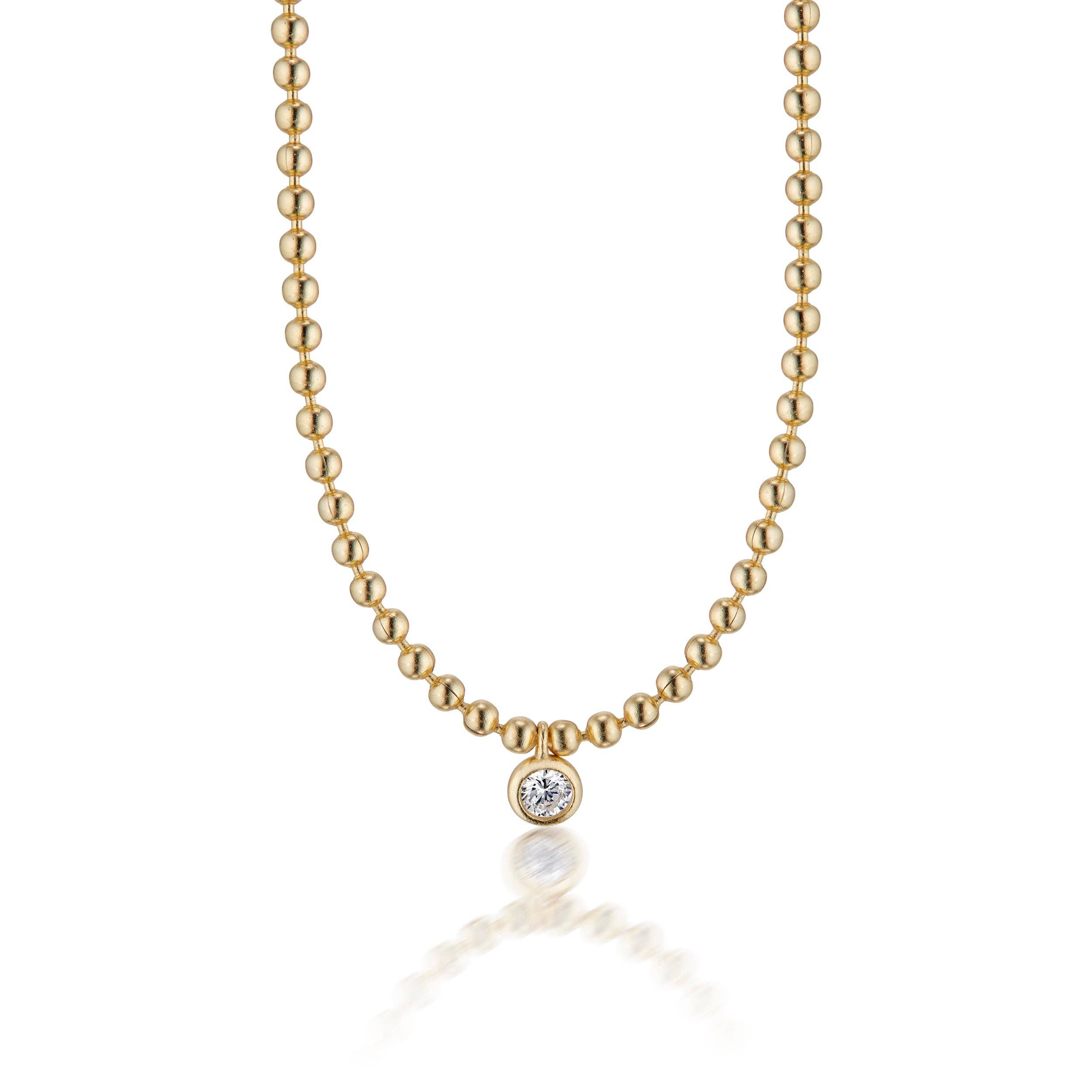 Timeless Juliette 14K Gold Ball Necklace Jewelry – Made For The