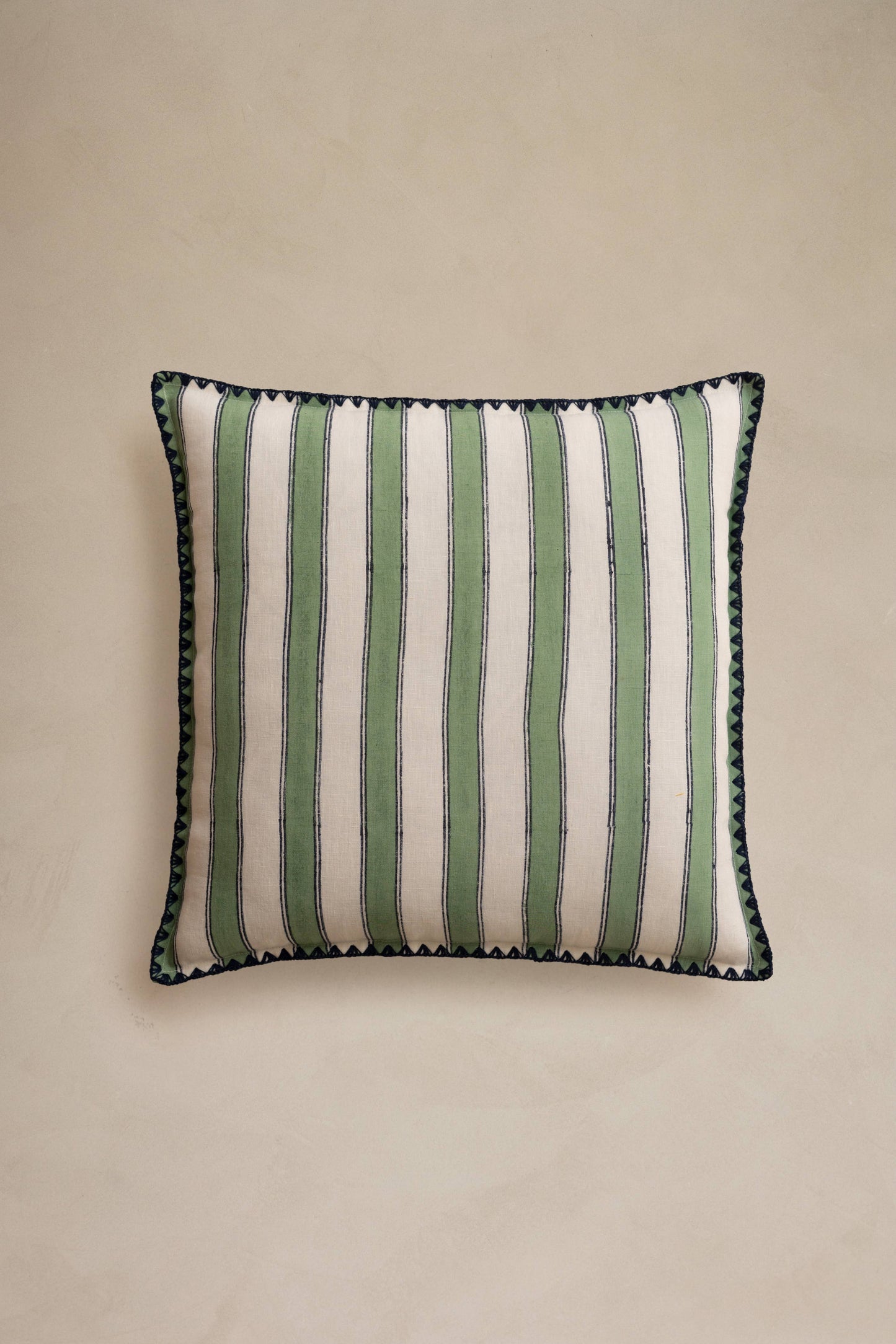Linen Heritage Stripe Throw Pillow