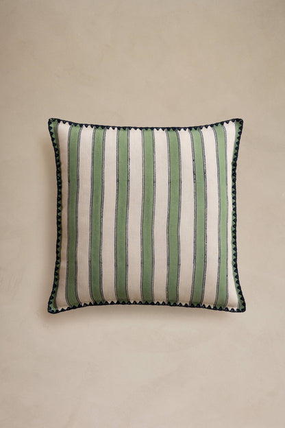 Linen Heritage Stripe Throw Pillow