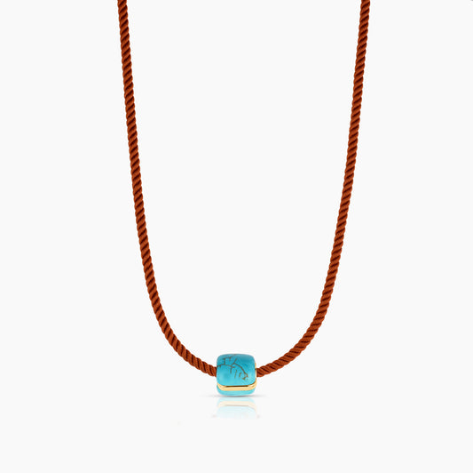 Thatch Celine Turquoise Silk Cord Necklace