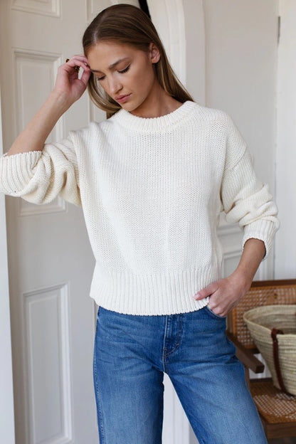 Cozy Cotton Sweater Ivory