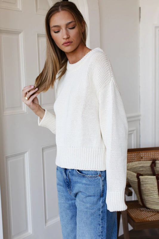 Cozy Cotton Sweater Ivory