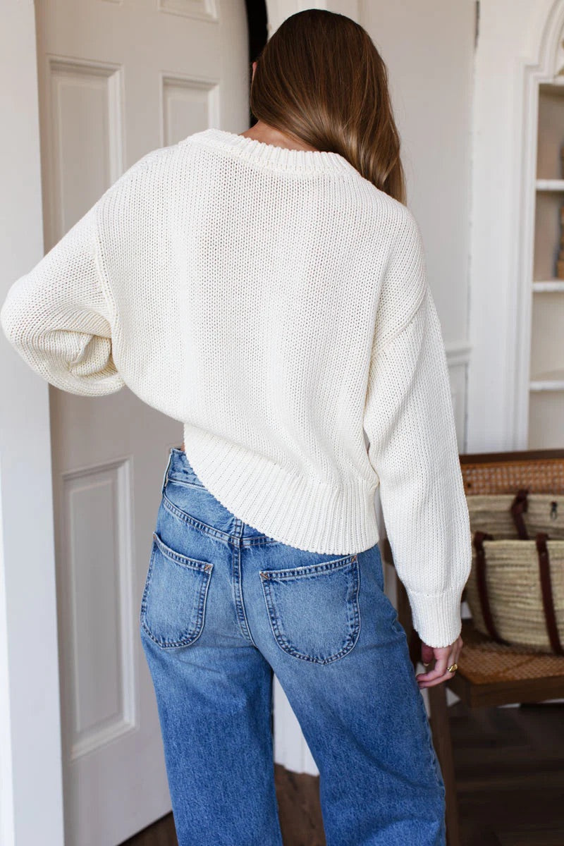 Cozy Cotton Sweater Ivory