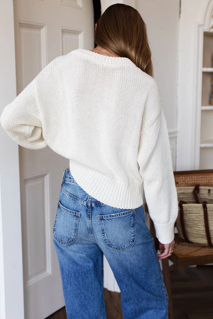 Cozy Cotton Sweater Ivory