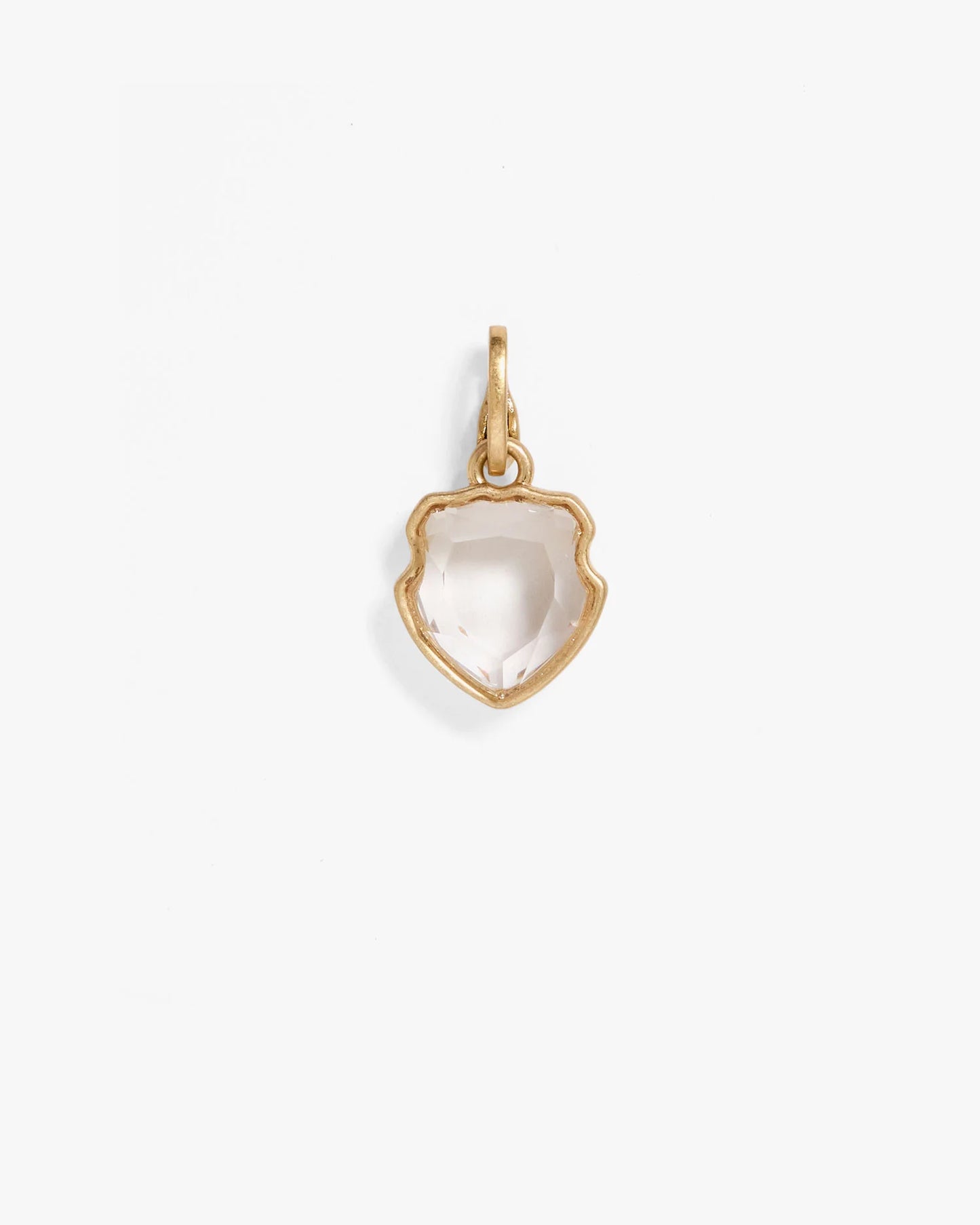 Clare V. Crest Charm in Clear