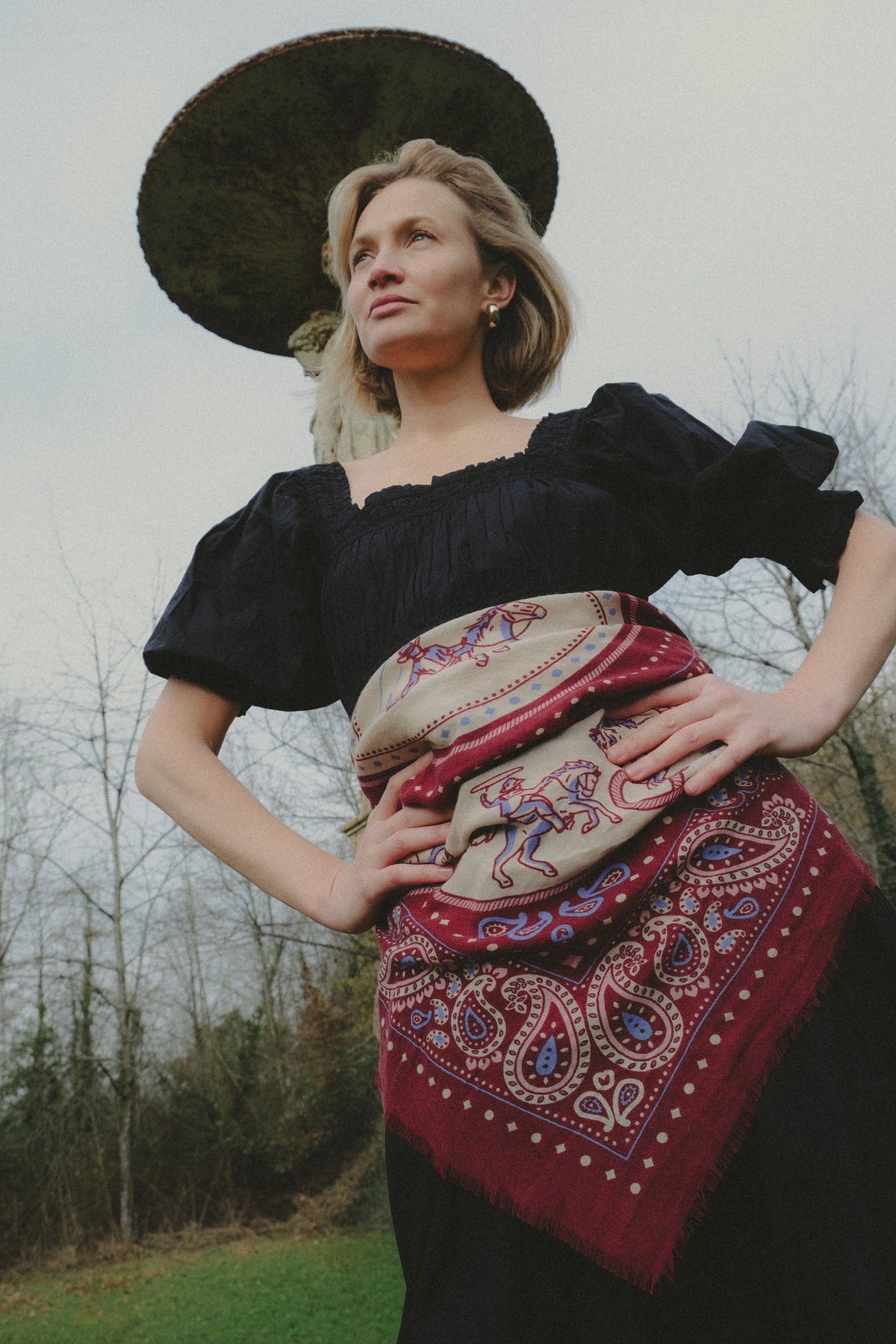 Maison Lecomte Flament Rodeo Cabernet Scarf