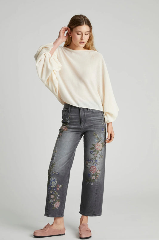 Driftwood Lucy Natural Needlepoint Denim