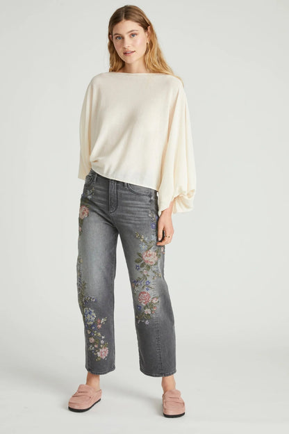 Driftwood Lucy Natural Needlepoint Denim