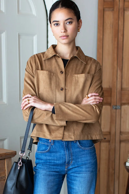 Emerson Fry Atelier Cinch Jacket in Camel Boucle